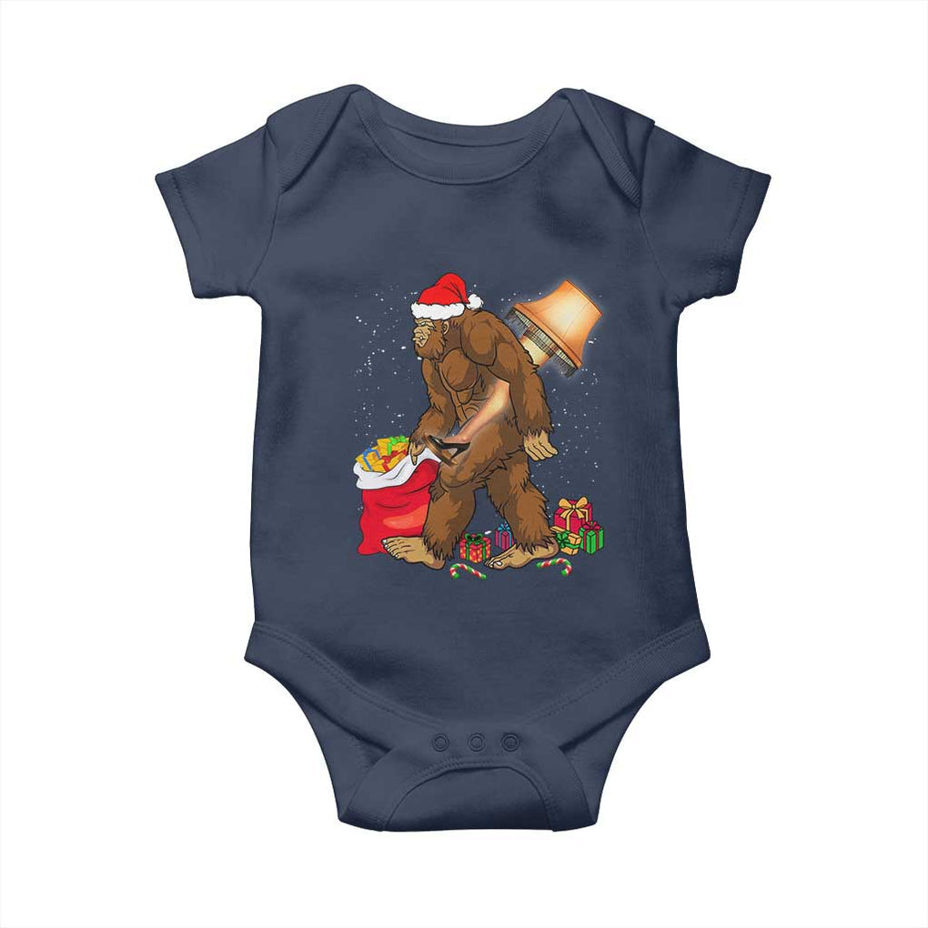 Bigfoot Christmas Baby Onesie Xmas Movie Sasquatch Lovers TS10 Navy Print Your Wear