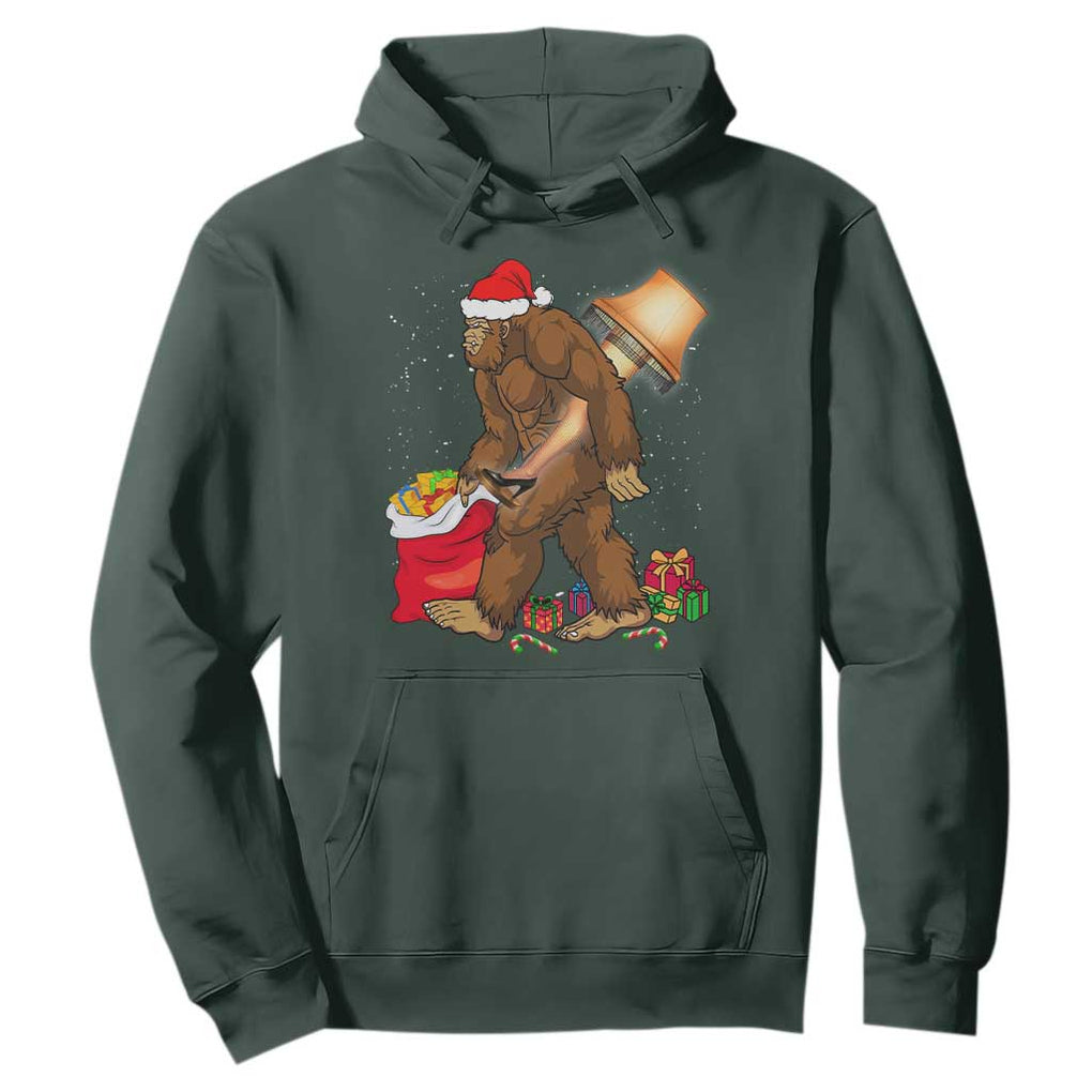 Bigfoot Christmas Hoodie Xmas Movie Sasquatch Lovers TS10 Dark Forest Green Print Your Wear