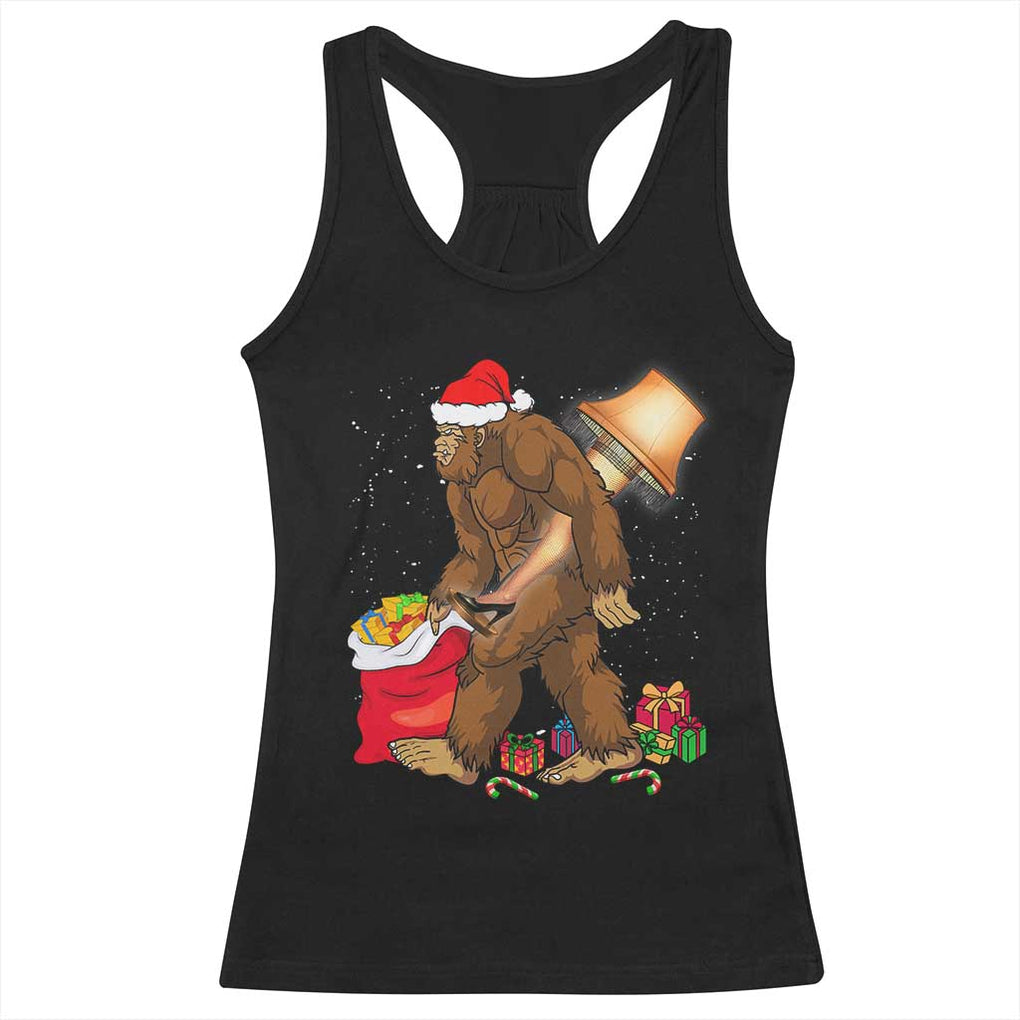 Bigfoot Christmas Racerback Tank Top Xmas Movie Sasquatch Lovers TS10 Black Print Your Wear