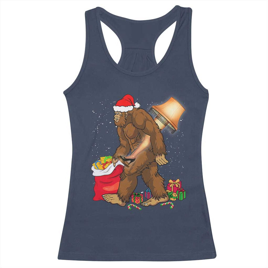 Bigfoot Christmas Racerback Tank Top Xmas Movie Sasquatch Lovers TS10 Navy Print Your Wear