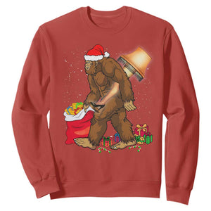 Bigfoot Christmas Sweatshirt Xmas Movie Sasquatch Lovers TS10 Red Print Your Wear