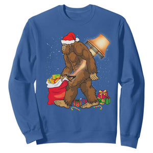 Bigfoot Christmas Sweatshirt Xmas Movie Sasquatch Lovers TS10 Royal Blue Print Your Wear