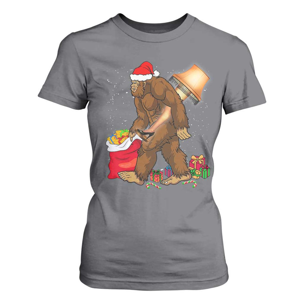 Bigfoot Christmas T Shirt For Women Xmas Movie Sasquatch Lovers TS10 Charcoal Print Your Wear