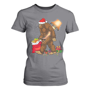 Bigfoot Christmas T Shirt For Women Xmas Movie Sasquatch Lovers TS10 Charcoal Print Your Wear