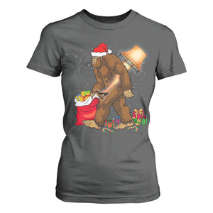 Bigfoot Christmas T Shirt For Women Xmas Movie Sasquatch Lovers TS10 Dark Heather Print Your Wear
