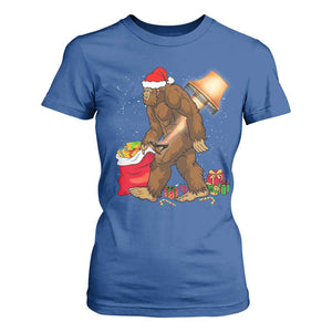 Bigfoot Christmas T Shirt For Women Xmas Movie Sasquatch Lovers TS10 Royal Blue Print Your Wear
