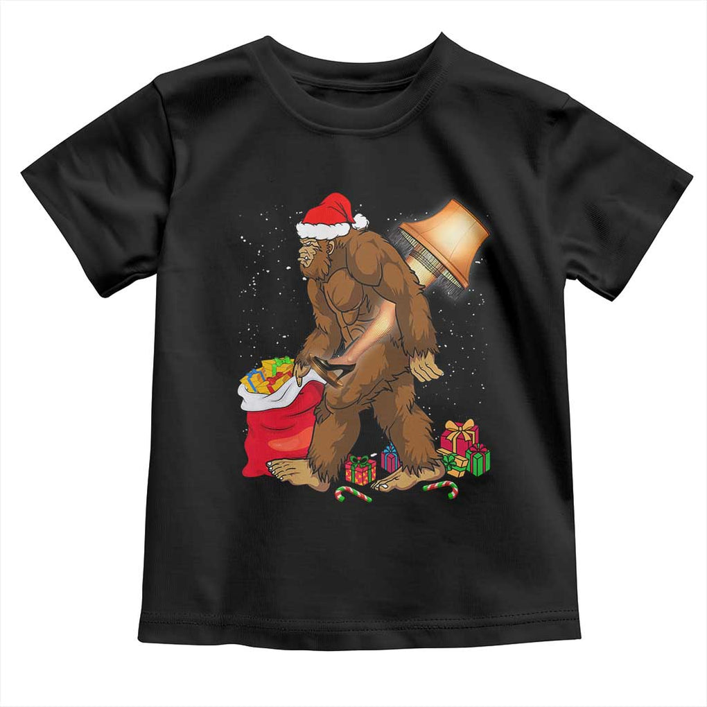 Bigfoot Christmas Toddler T Shirt Xmas Movie Sasquatch Lovers TS10 Black Print Your Wear