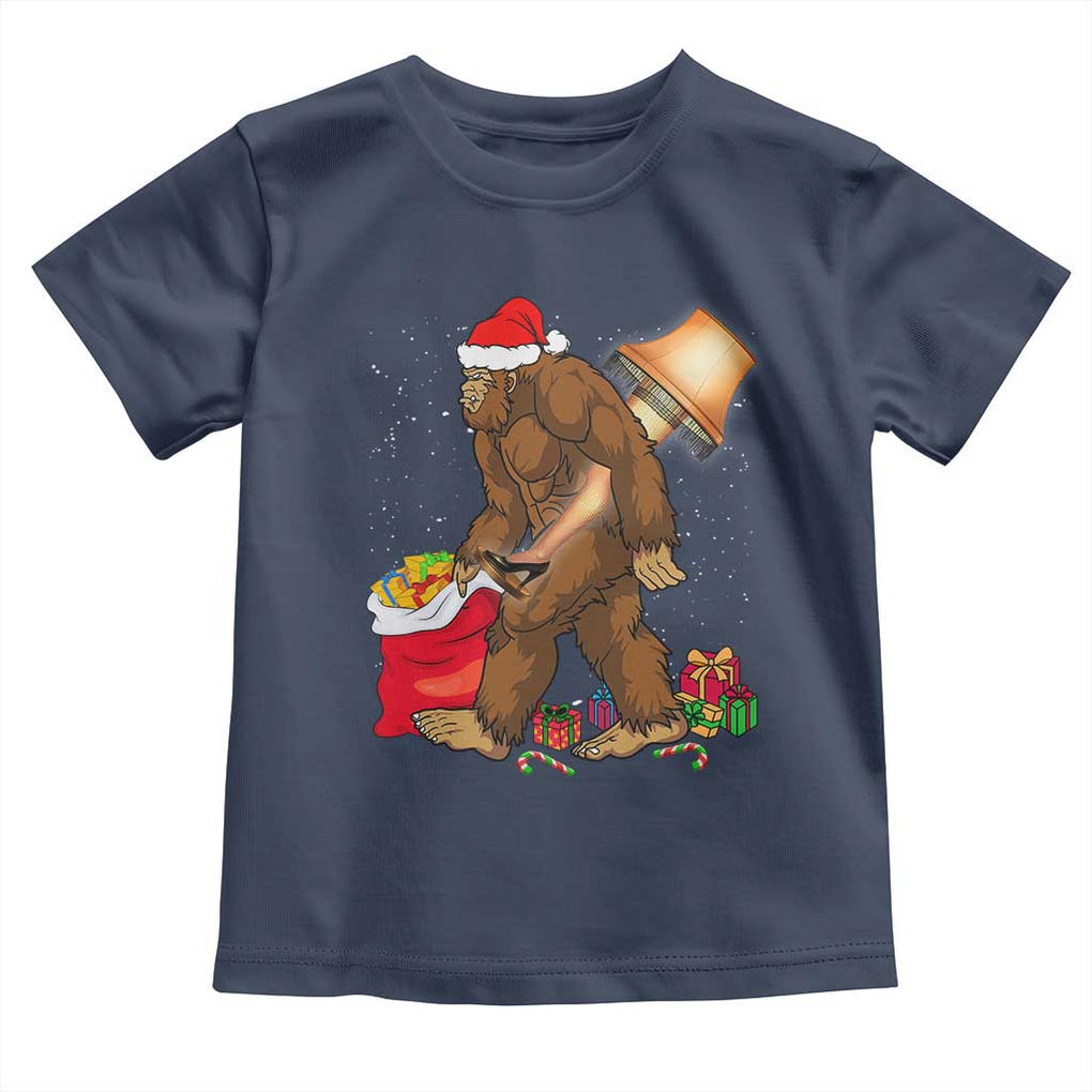 Bigfoot Christmas Toddler T Shirt Xmas Movie Sasquatch Lovers TS10 Navy Print Your Wear