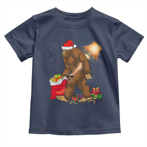 Bigfoot Christmas Toddler T Shirt Xmas Movie Sasquatch Lovers TS10 Navy Print Your Wear