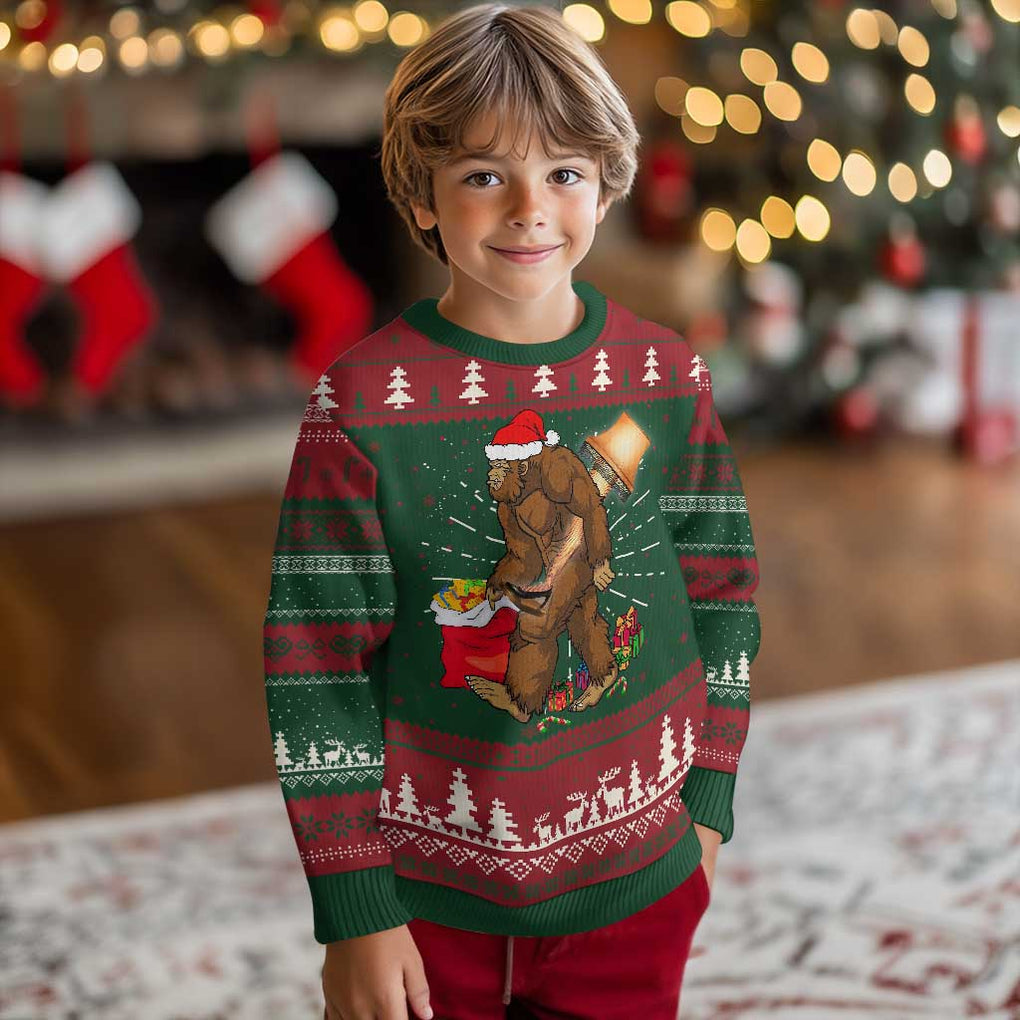 Bigfoot Xmas Ugly Christmas Sweater Xmas Movie Sasquatch Lovers TS10 Christmas Print Your Wear