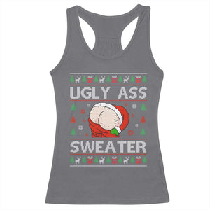 Funny Santa Christmas Racerback Tank Top Ugly Ass XMas Elephant Gift for Him TS10 Charcoal Print Your Wear