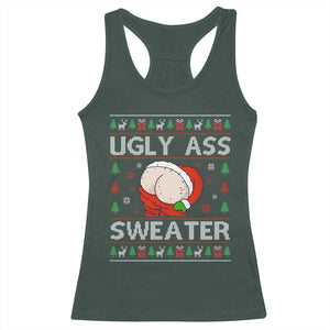 Funny Santa Christmas Racerback Tank Top Ugly Ass XMas Elephant Gift for Him TS10 Dark Forest Green Print Your Wear