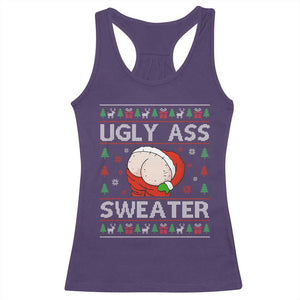 Funny Santa Christmas Racerback Tank Top Ugly Ass XMas Elephant Gift for Him TS10 Purple Print Your Wear