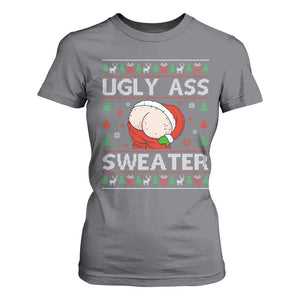 Funny Santa Christmas T Shirt For Women Ugly Ass XMas Elephant Gift for Him TS10 Charcoal Print Your Wear