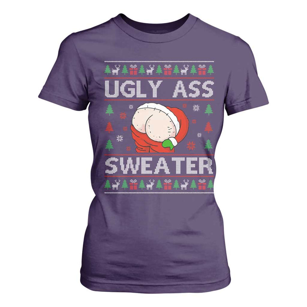 Funny Santa Christmas T Shirt For Women Ugly Ass XMas Elephant Gift for Him TS10 Purple Print Your Wear