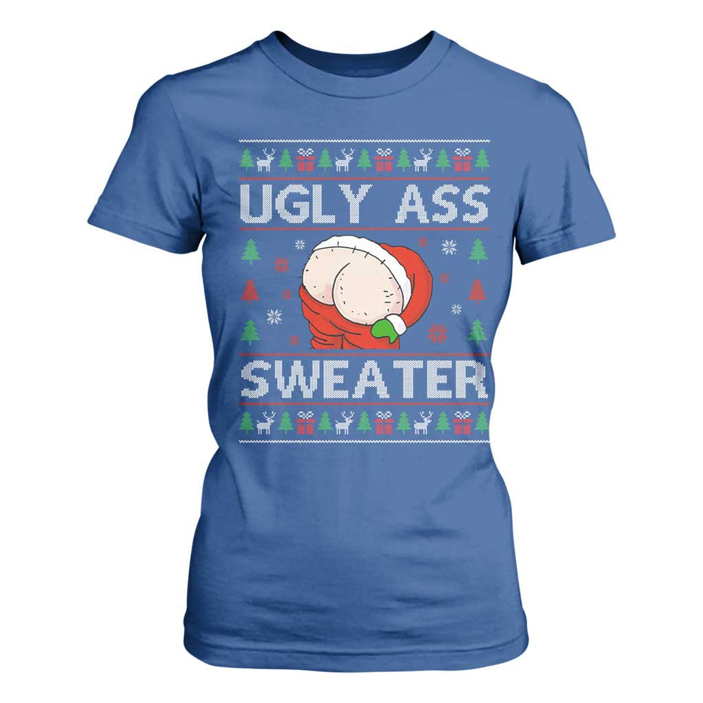 Funny Santa Christmas T Shirt For Women Ugly Ass XMas Elephant Gift for Him TS10 Royal Blue Print Your Wear