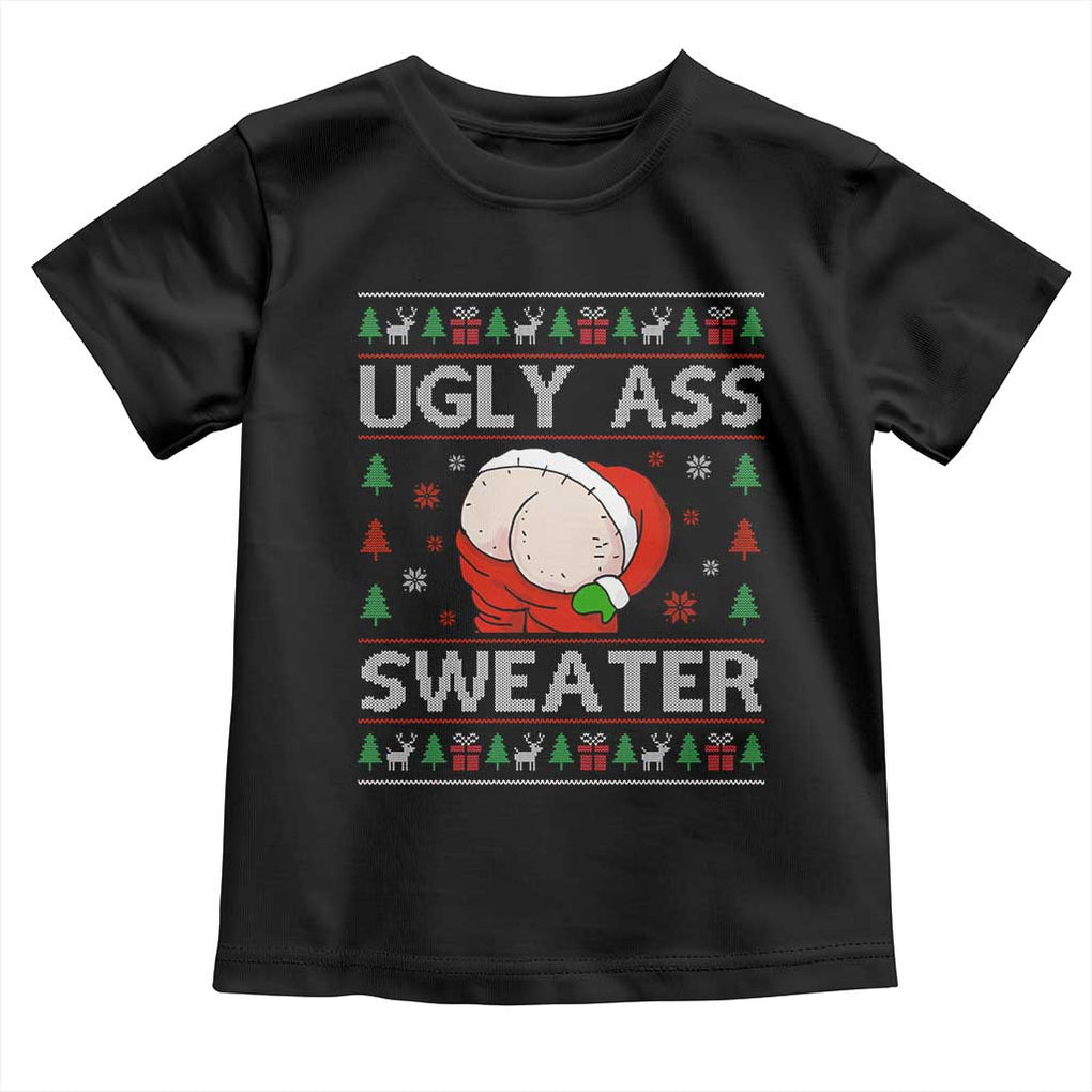Funny Santa Christmas Toddler T Shirt Ugly Ass XMas Elephant Gift for Him TS10 Black Print Your Wear