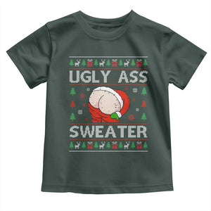 Funny Santa Christmas Toddler T Shirt Ugly Ass XMas Elephant Gift for Him TS10 Dark Forest Green Print Your Wear