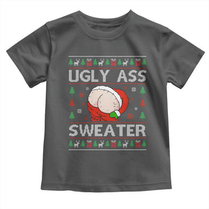 Funny Santa Christmas Toddler T Shirt Ugly Ass XMas Elephant Gift for Him TS10 Dark Heather Print Your Wear