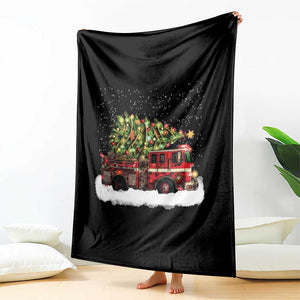 Fire Truck Christmas Throw Blanket Fireman Xmas Firefighter TS10 Print Your Wear