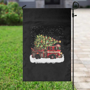 Fire Truck Christmas Garden Flag Fireman Xmas Firefighter TS10 Print Your Wear