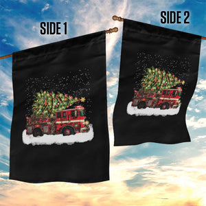 Fire Truck Christmas Garden Flag Fireman Xmas Firefighter TS10 Print Your Wear