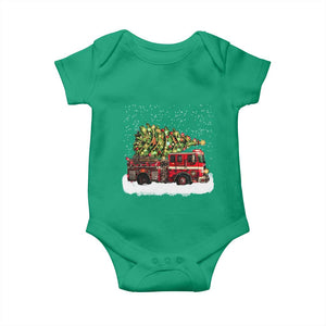 Fire Truck Christmas Baby Onesie Fireman Xmas Firefighter TS10 Irish Green Print Your Wear