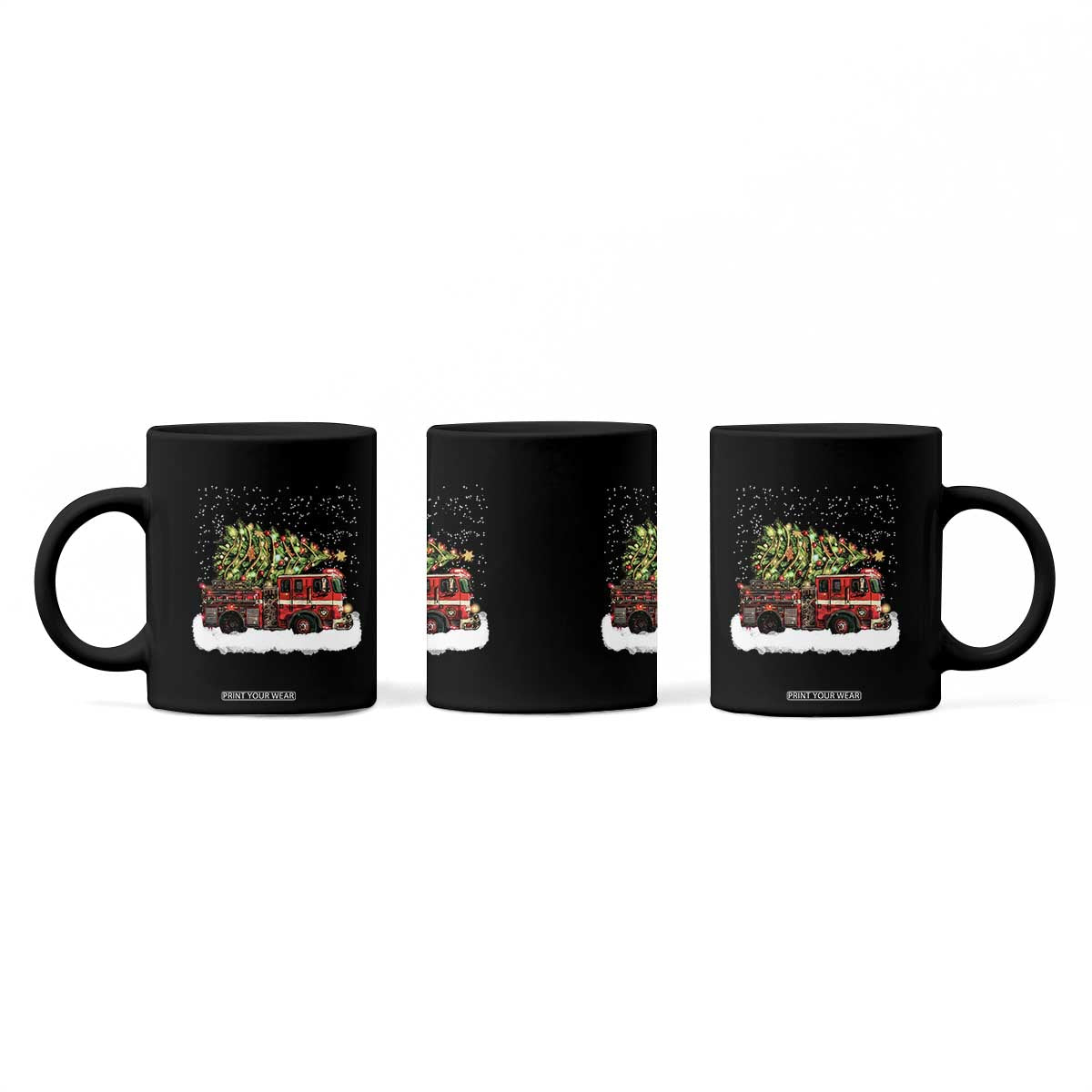 Fire Truck Christmas Coffee Mug Fireman Xmas Firefighter TS10 Print Your Wear