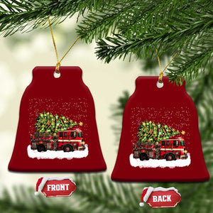 Fire Truck Xmas Ceramic Ornament Fireman Xmas Firefighter TS10 Print Your Wear