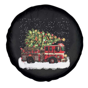 Fire Truck Christmas Spare Tire Cover Fireman Xmas Firefighter TS10 Print Your Wear