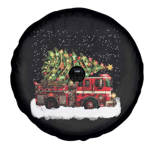 Fire Truck Christmas Spare Tire Cover Fireman Xmas Firefighter TS10 Print Your Wear