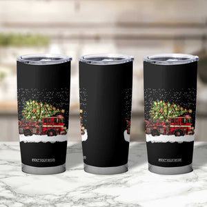 Fire Truck Christmas Tumbler Cup Fireman Xmas Firefighter TS10 Print Your Wear