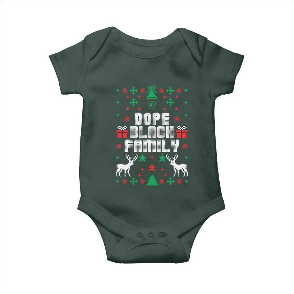 African American Family Christmas Baby Onesie Dope Black Family Matching Ugly Christmas TS10 Print Your Wear