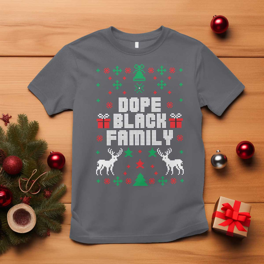 African American Family Christmas T Shirt Dope Black Family Matching Ugly Christmas TS10 Charcoal Print Your Wear