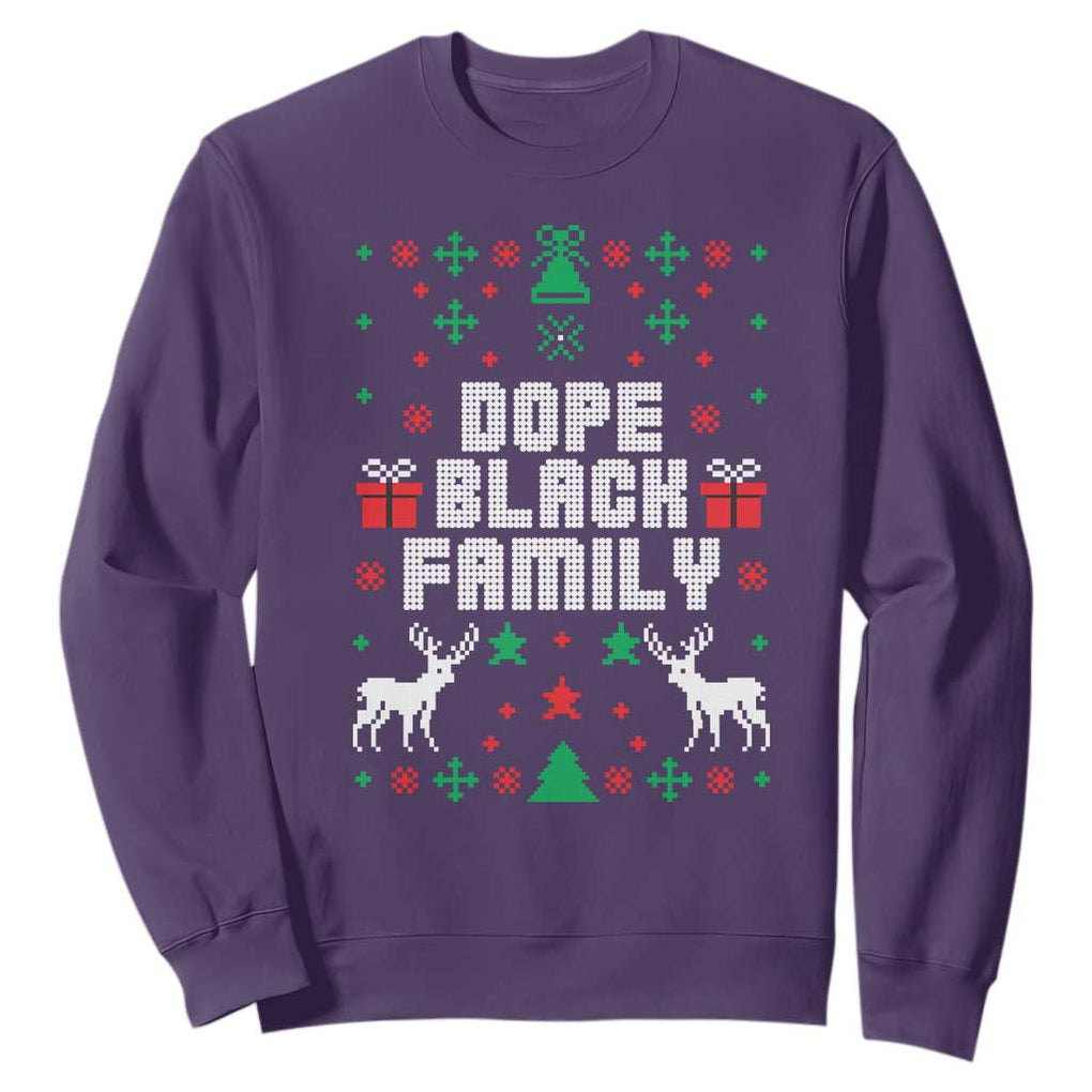 African American Family Christmas Sweatshirt Dope Black Family Matching Ugly Christmas TS10 Purple Print Your Wear