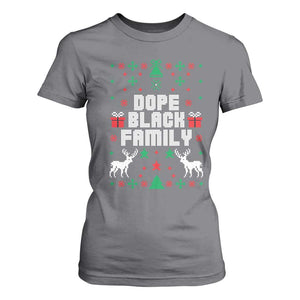 African American Family Christmas T Shirt For Women Dope Black Family Matching Ugly Christmas TS10 Charcoal Print Your Wear