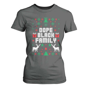African American Family Christmas T Shirt For Women Dope Black Family Matching Ugly Christmas TS10 Dark Heather Print Your Wear