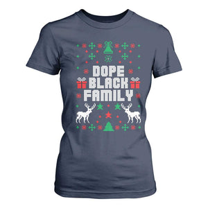 African American Family Christmas T Shirt For Women Dope Black Family Matching Ugly Christmas TS10 Navy Print Your Wear