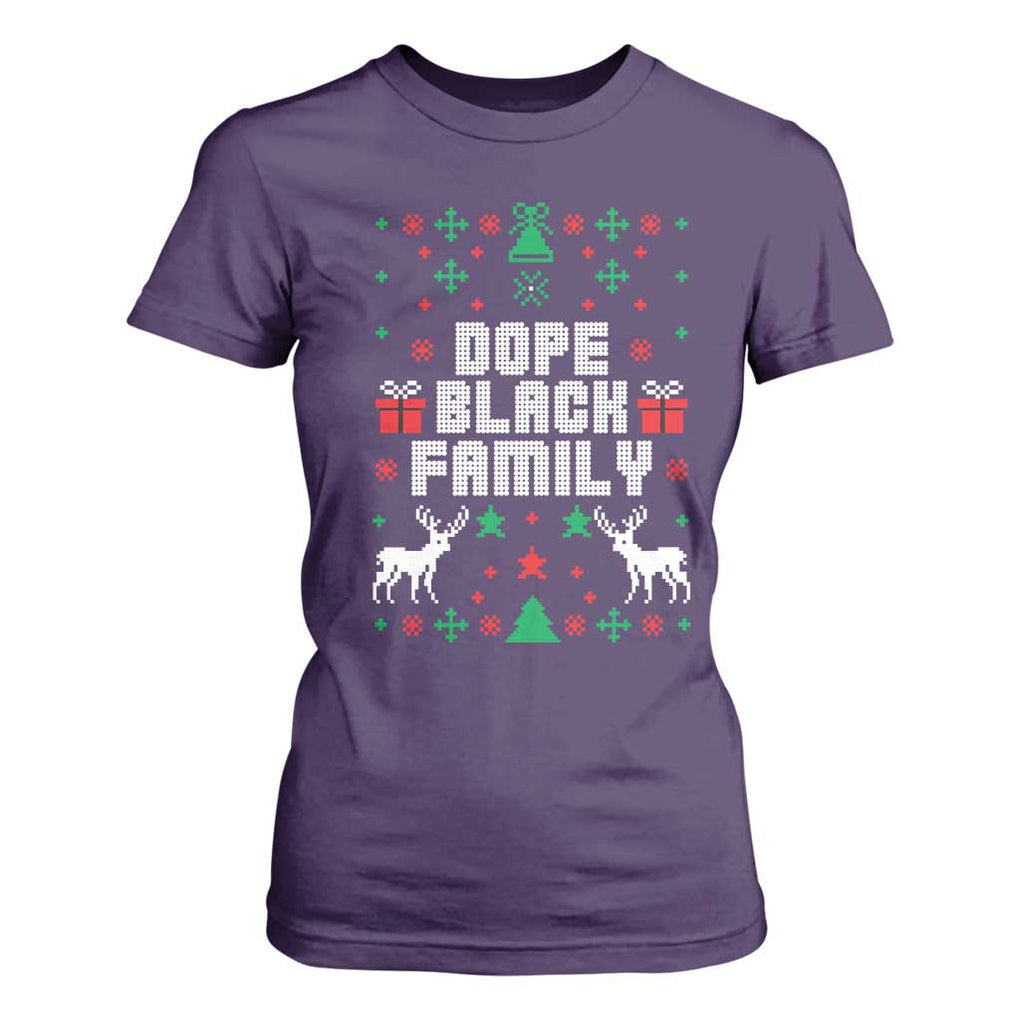 African American Family Christmas T Shirt For Women Dope Black Family Matching Ugly Christmas TS10 Purple Print Your Wear