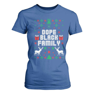 African American Family Christmas T Shirt For Women Dope Black Family Matching Ugly Christmas TS10 Royal Blue Print Your Wear