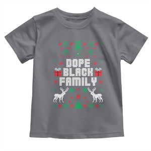 African American Family Christmas Toddler T Shirt Dope Black Family Matching Ugly Christmas TS10 Charcoal Print Your Wear