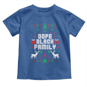 African American Family Christmas Toddler T Shirt Dope Black Family Matching Ugly Christmas TS10 Royal Blue Print Your Wear