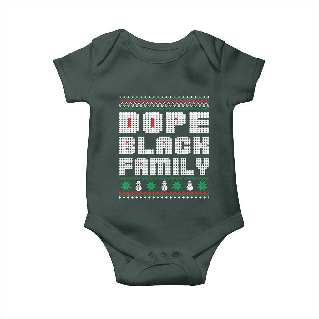 African American Family Christmas Baby Onesie Dope Black Family Matching Ugly Xmas TS10 Print Your Wear