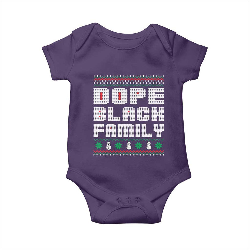 African American Family Christmas Baby Onesie Dope Black Family Matching Ugly Xmas TS10 Purple Print Your Wear