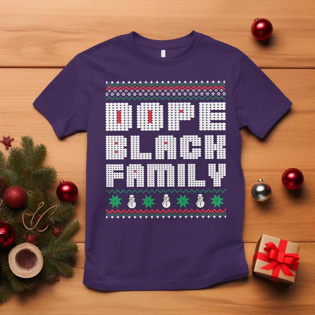 African American Family Christmas T Shirt Dope Black Family Matching Ugly Xmas TS10 Purple Print Your Wear