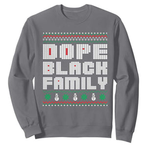 African American Family Christmas Sweatshirt Dope Black Family Matching Ugly Xmas TS10 Charcoal Print Your Wear
