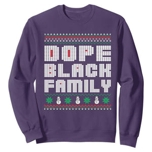 African American Family Christmas Sweatshirt Dope Black Family Matching Ugly Xmas TS10 Purple Print Your Wear