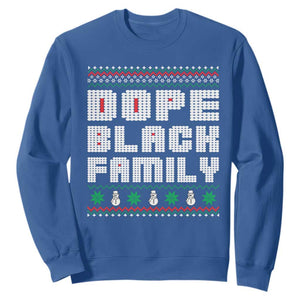 African American Family Christmas Sweatshirt Dope Black Family Matching Ugly Xmas TS10 Royal Blue Print Your Wear
