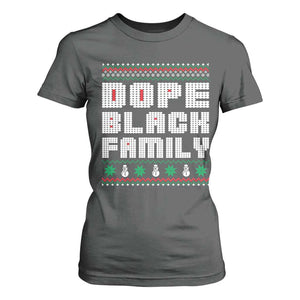 African American Family Christmas T Shirt For Women Dope Black Family Matching Ugly Xmas TS10 Dark Heather Print Your Wear