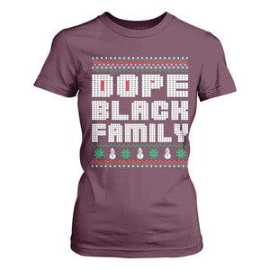 African American Family Christmas T Shirt For Women Dope Black Family Matching Ugly Xmas TS10 Maroon Print Your Wear